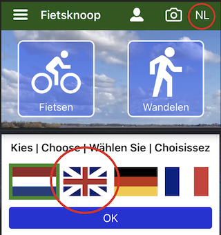 Fietsknoop in English